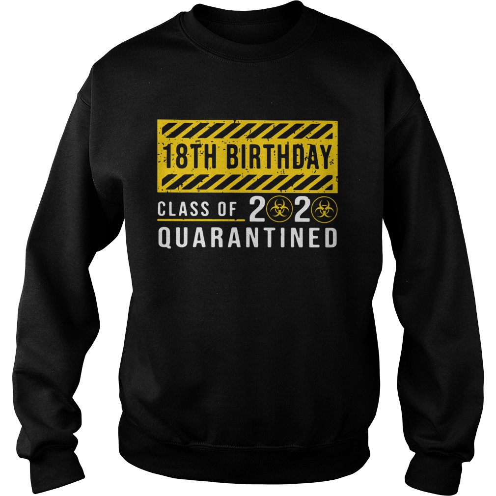 18th Birthday Class Of 2020 Quarantined  Sweatshirt