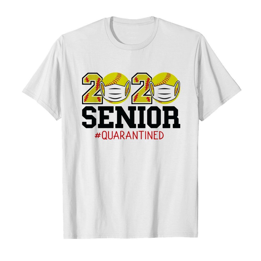 2020 baseball mask senior quarantined shirt