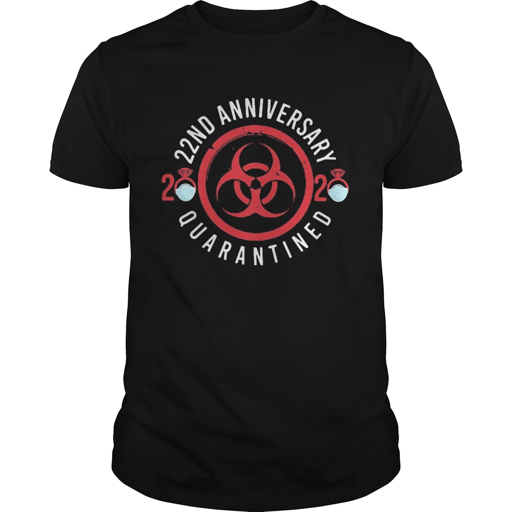 22nd anniversary 2020 mask quarantined shirt