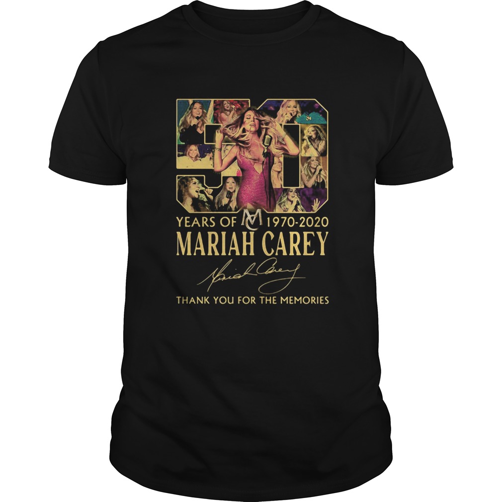 50 Years Of 1970 2020 Mariah Carey Thank You For The Memories Signature shirt