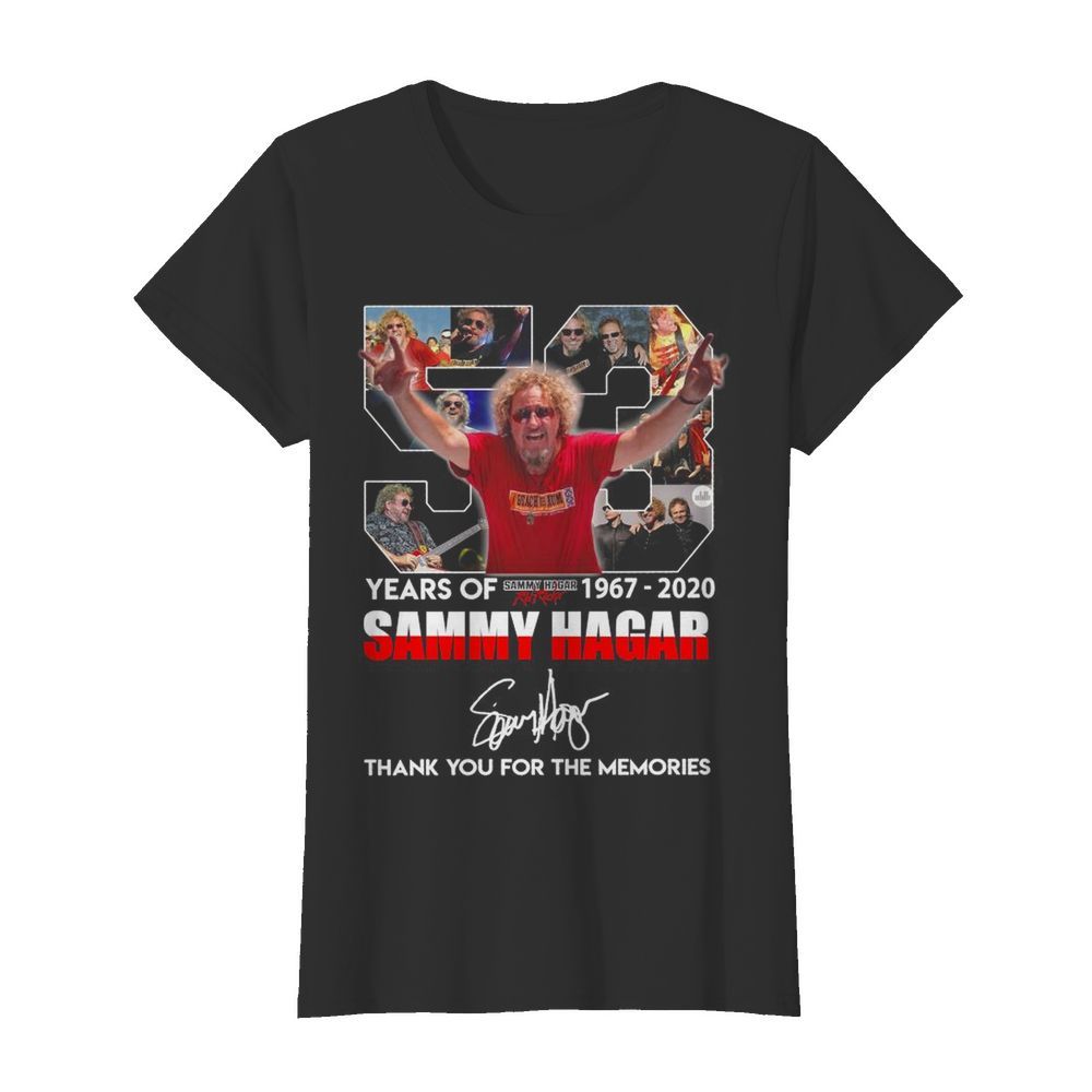 53 Years Of Sammy Hagar 1967 2020 Thank You For The Memories  Classic Women's T-shirt