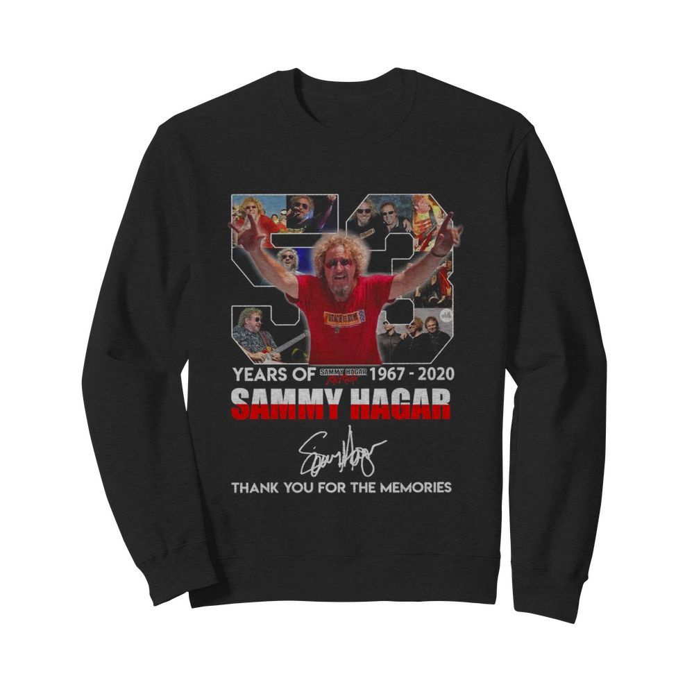 53 Years Of Sammy Hagar 1967 2020 Thank You For The Memories  Unisex Sweatshirt