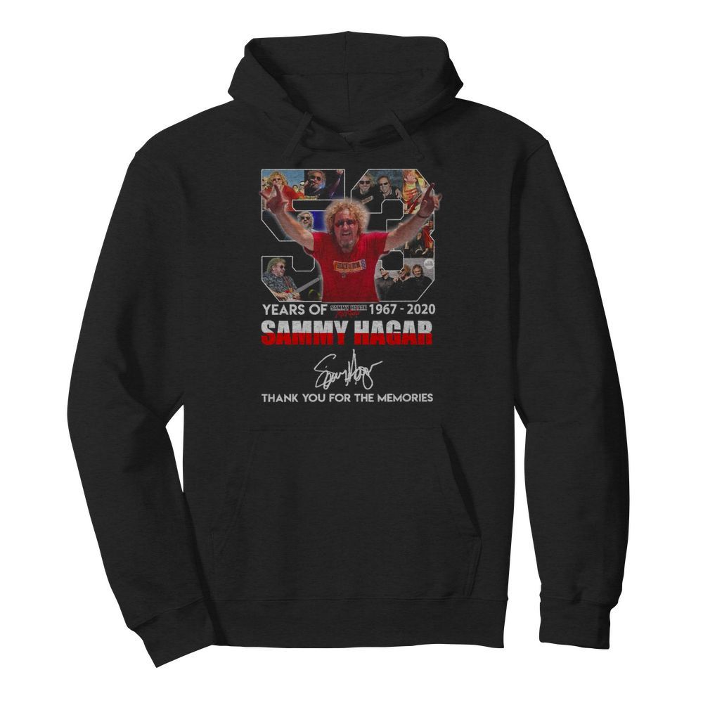 53 Years Of Sammy Hagar 1967 2020 Thank You For The Memories  Unisex Hoodie