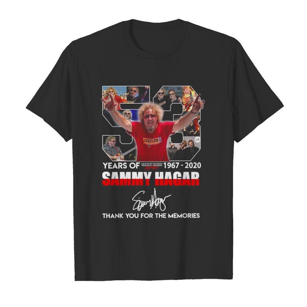 53 Years Of Sammy Hagar 1967 2020 Thank You For The Memories  Classic Men's T-shirt