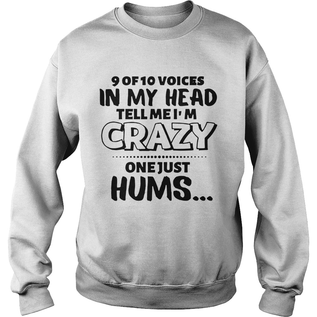 9 Of 10 Voices In My Head Tell Me Im Crazy  Sweatshirt