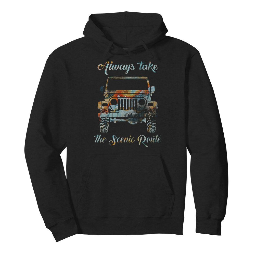 Always take the scenic route car  Unisex Hoodie