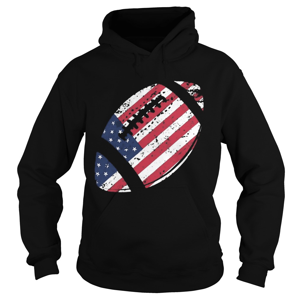 American Football 4th July American Flag Patriotic  Hoodie