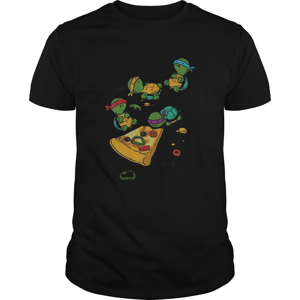 Baby Ninja Turtles eating pizza shirt