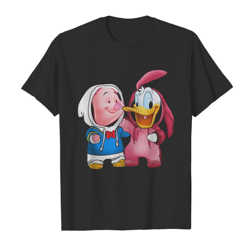 Baby Piglet and Donald Duck shirt