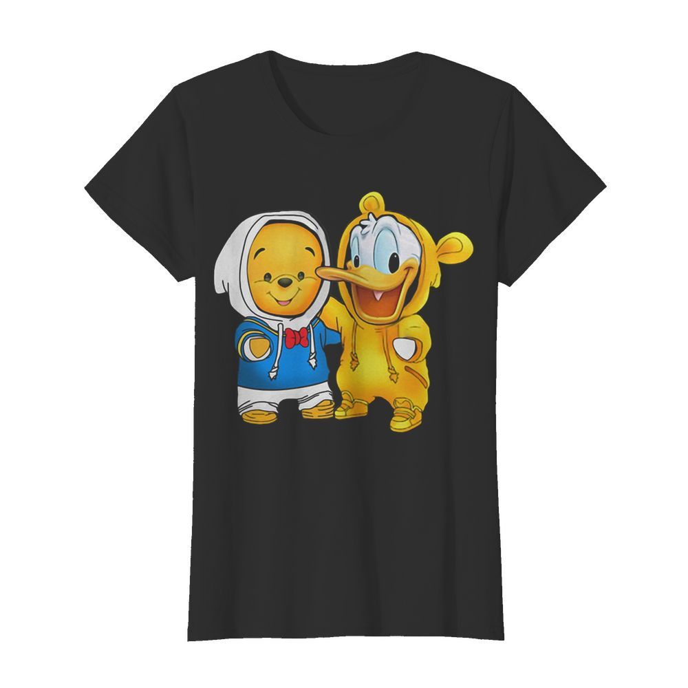 Baby Pooh and Donald Duck  Classic Women's T-shirt