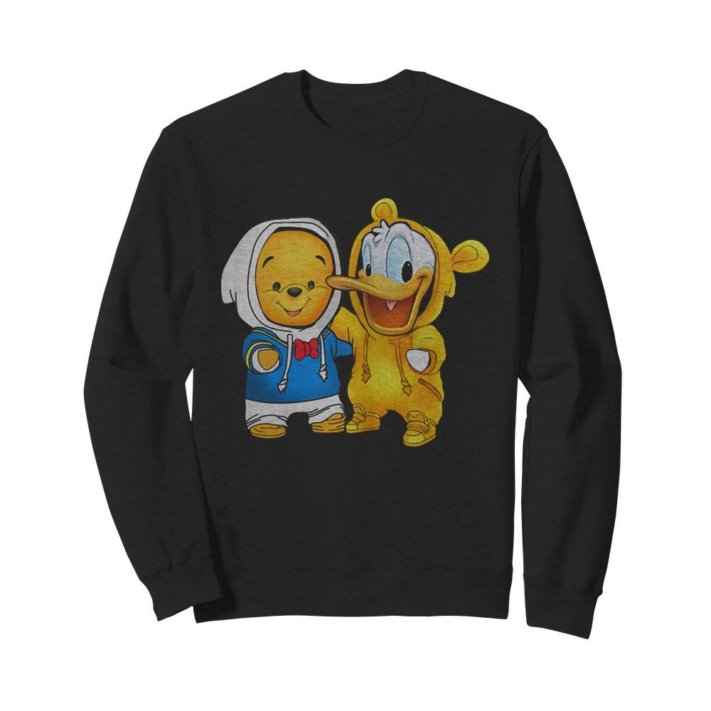 Baby Pooh and Donald Duck  Unisex Sweatshirt