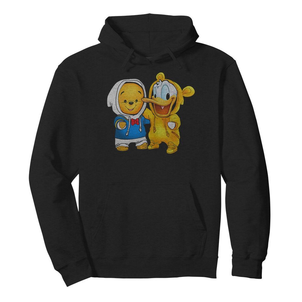 Baby Pooh and Donald Duck  Unisex Hoodie