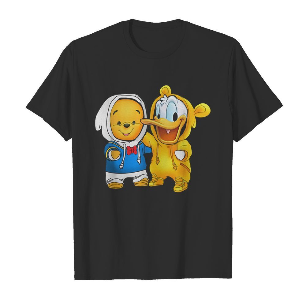 Baby Pooh and Donald Duck  Classic Men's T-shirt