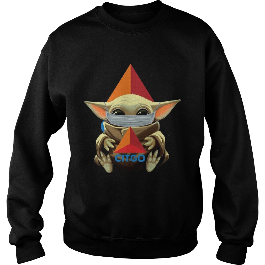 Baby Yoda Face Mask Citgo  Sweatshirt