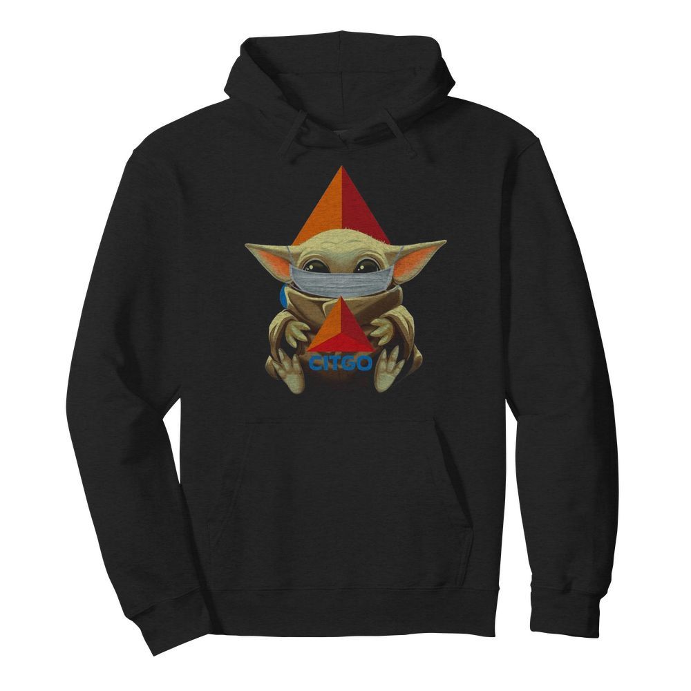 Baby Yoda Face Mask Citgo  Unisex Hoodie