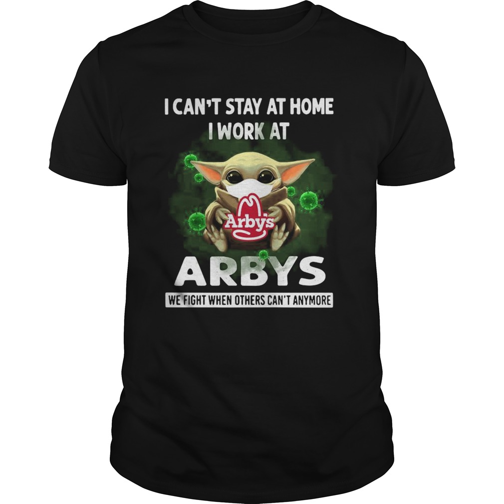 Baby Yoda Face Mask Hug Arbys I Cant Stay At Home I Work At  Unisex