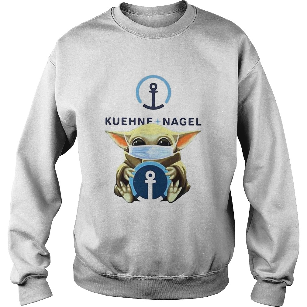 Baby Yoda Face Mask Hug Kuehne Nagel  Sweatshirt