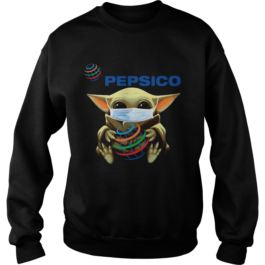 Baby Yoda Face Mask Hug Pepsico  Sweatshirt