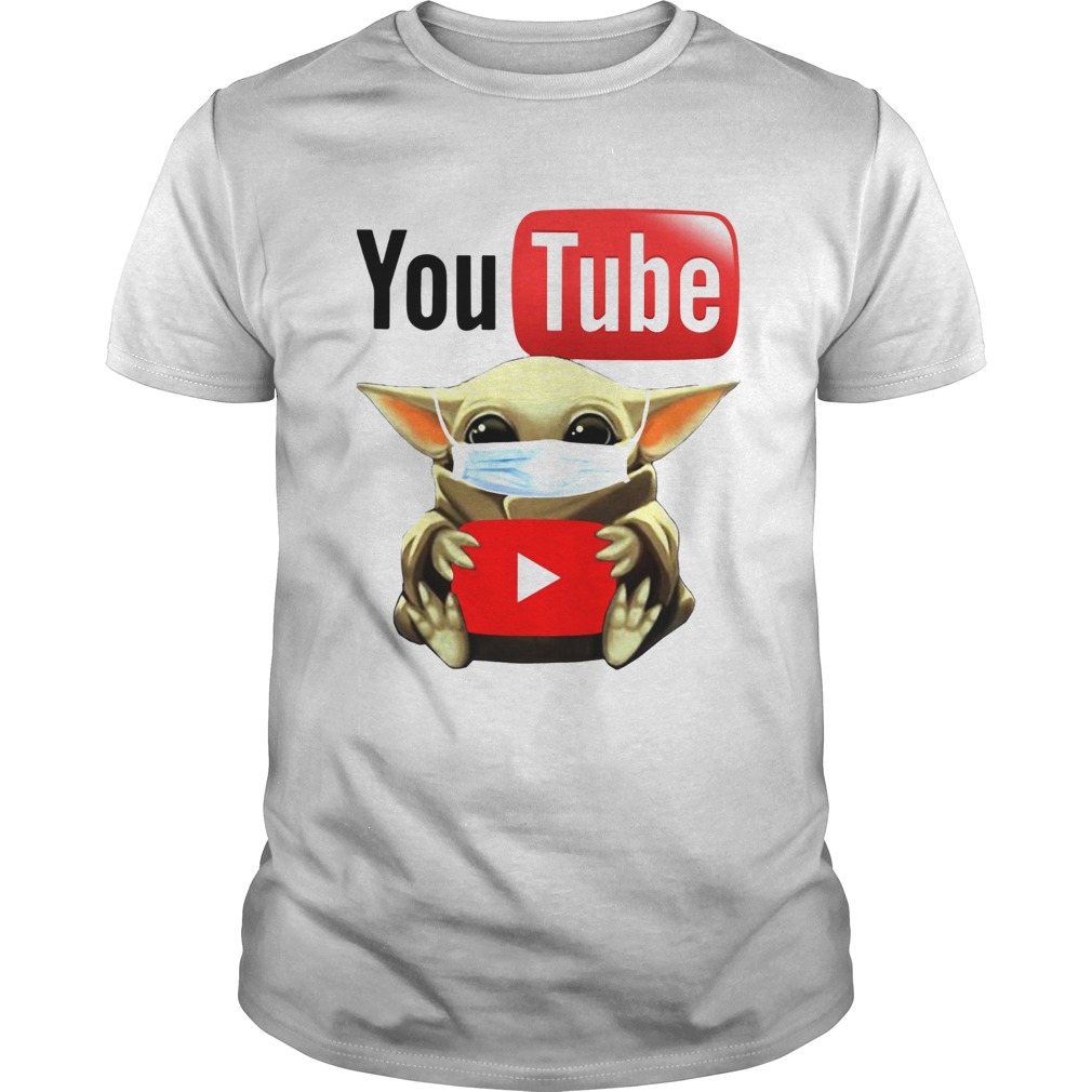 Baby Yoda Face Mask Hug Youtube shirt