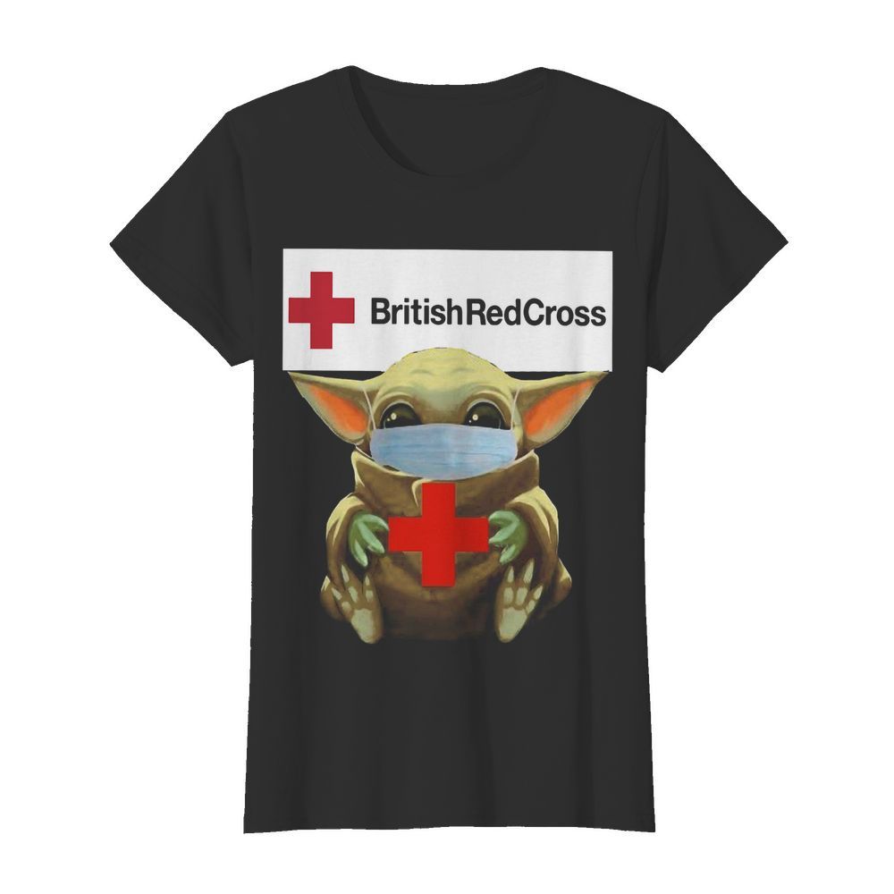 Baby Yoda Hug British Red Cross  Classic Women's T-shirt