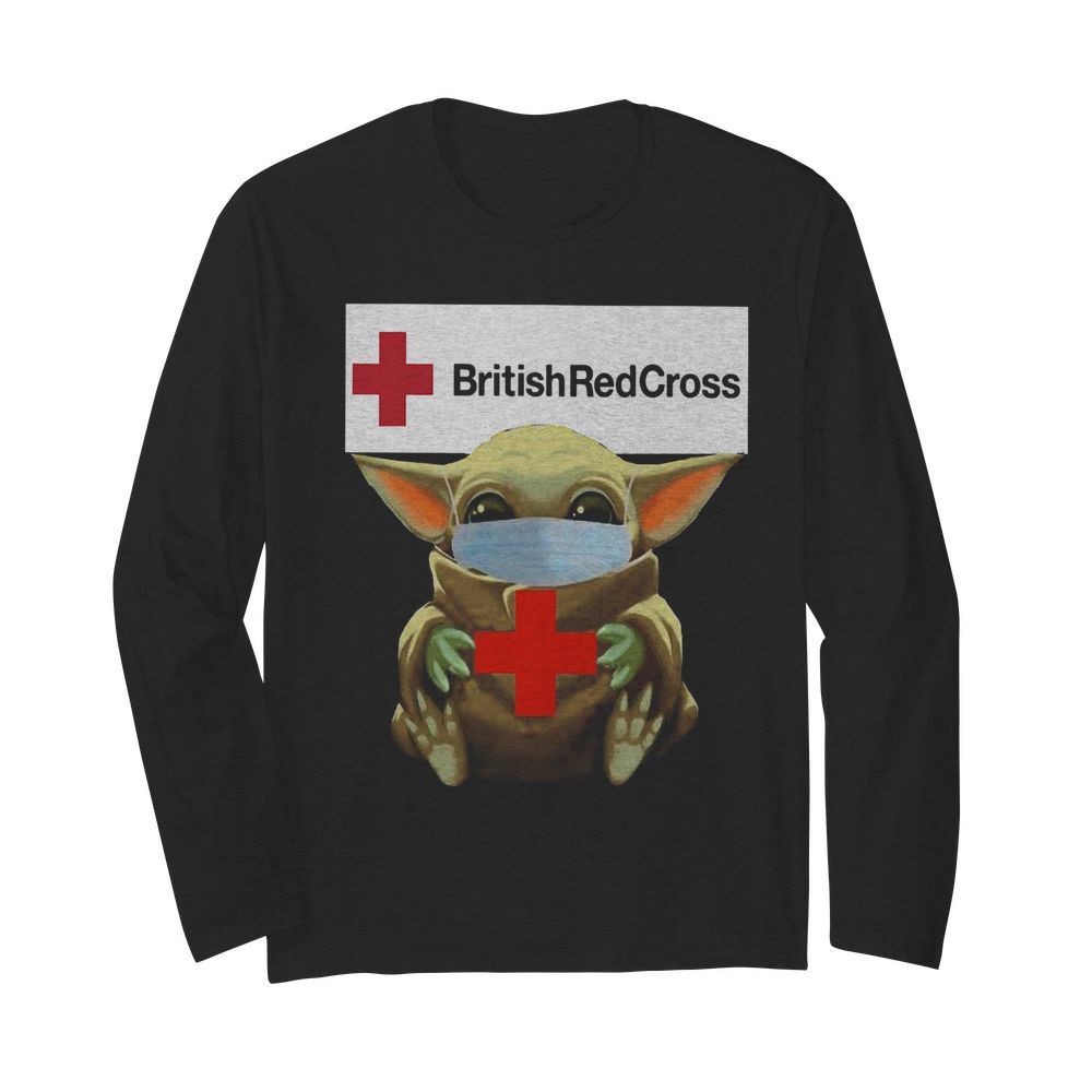 Baby Yoda Hug British Red Cross  Long Sleeved T-shirt 