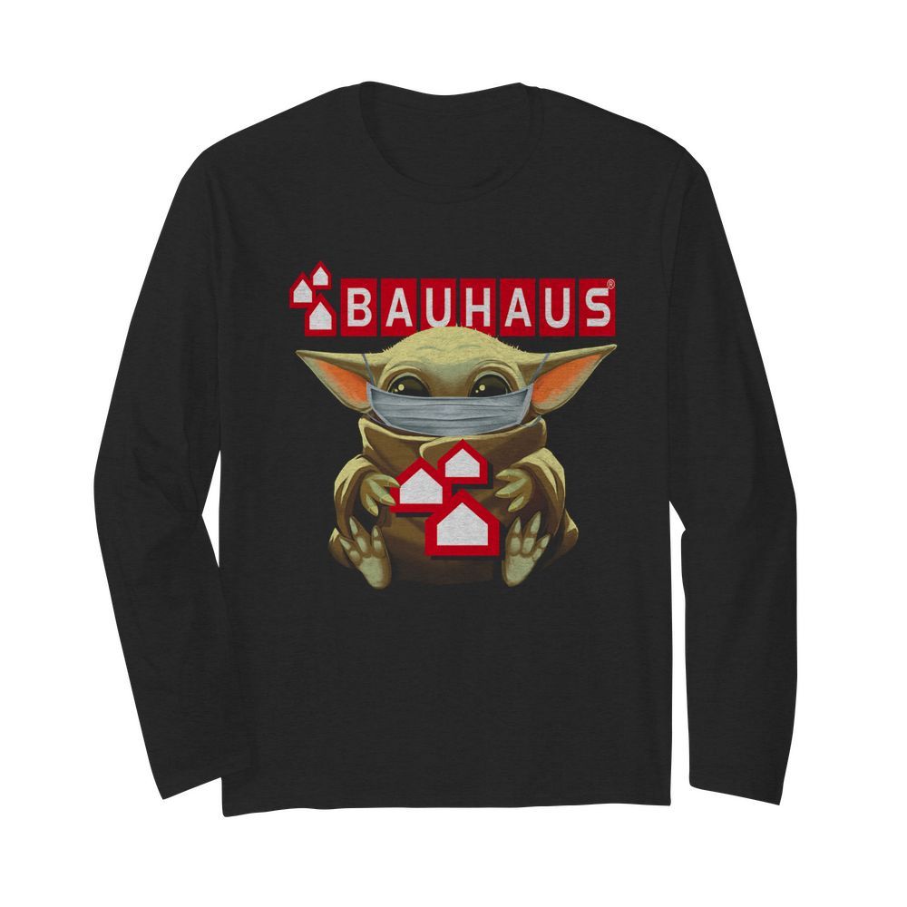 Baby Yoda Mask Hug Bauhaus  Long Sleeved T-shirt 