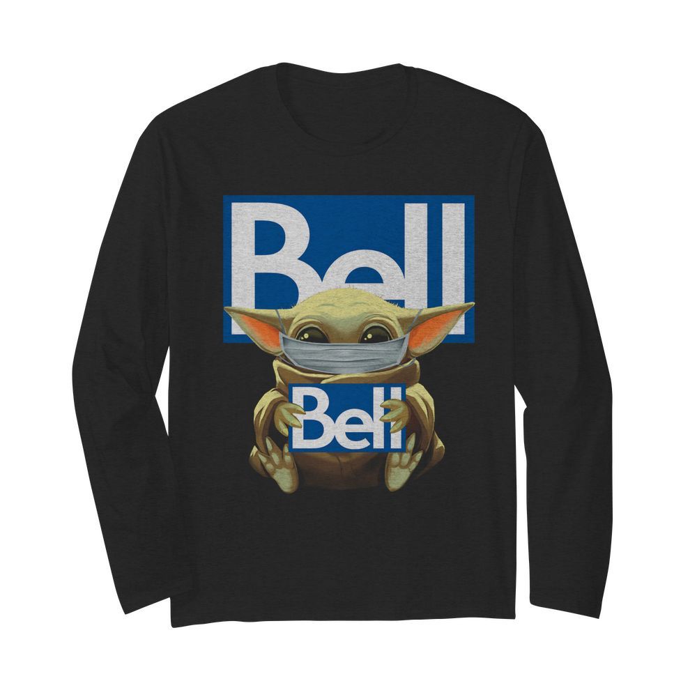 Baby Yoda Mask Hug Bell  Long Sleeved T-shirt 