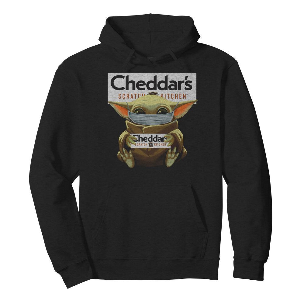 Baby Yoda Mask Hug Cheddar's Scratch Kitchen  Unisex Hoodie