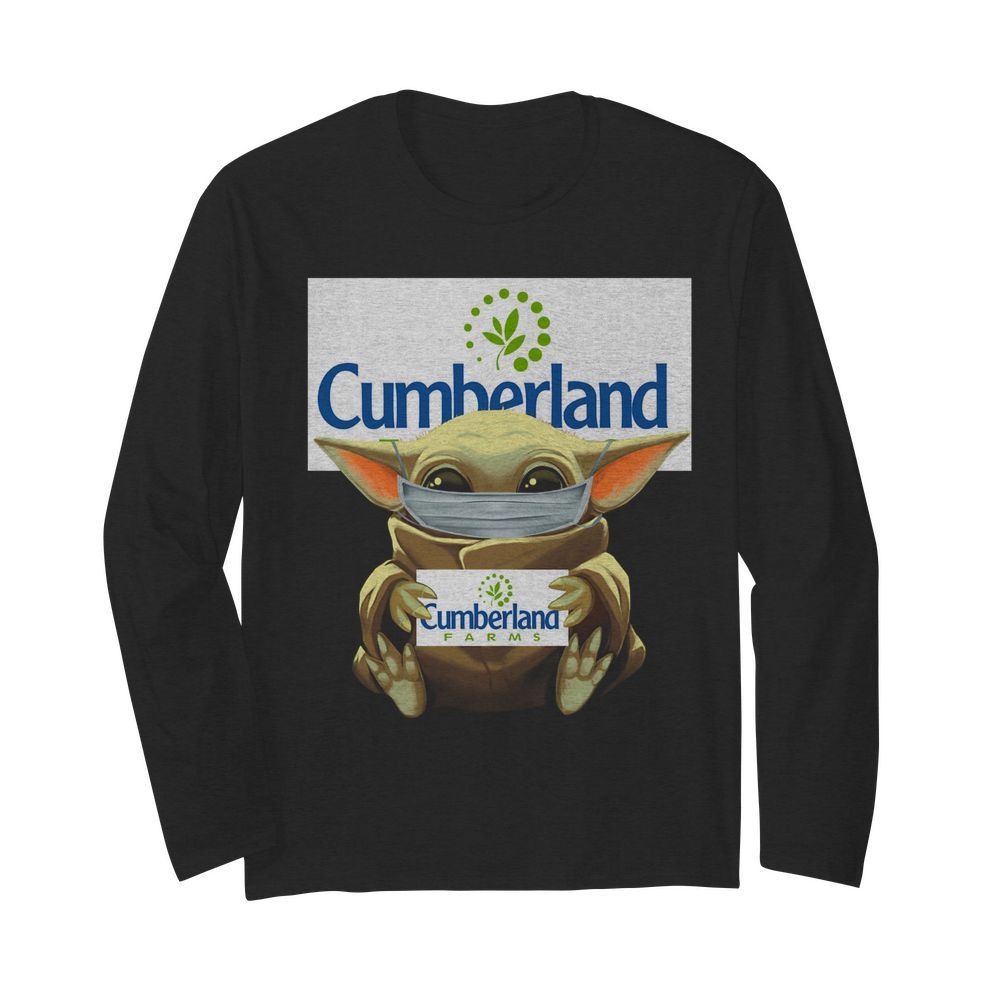 Baby Yoda Mask Hug Cumberland Farms  Long Sleeved T-shirt 