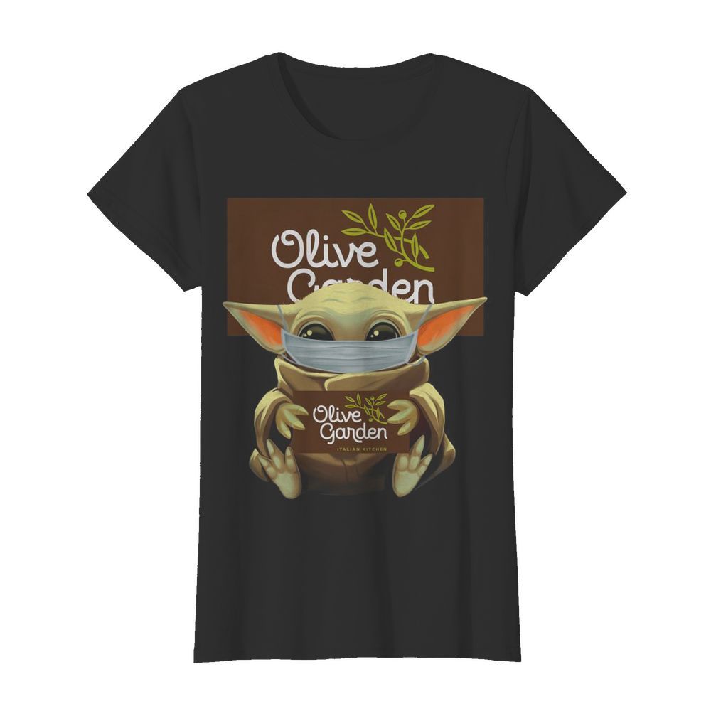 Baby Yoda Mask Hug Olive Garden  Classic Women's T-shirt