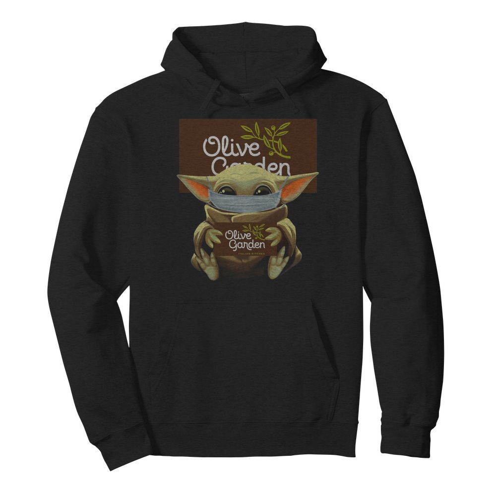 Baby Yoda Mask Hug Olive Garden  Unisex Hoodie