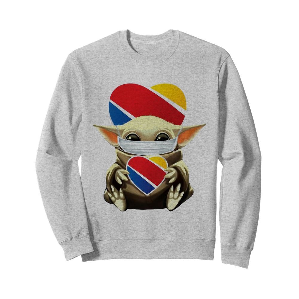 Baby Yoda Mask Hug Southwest Airlines  Unisex Sweatshirt