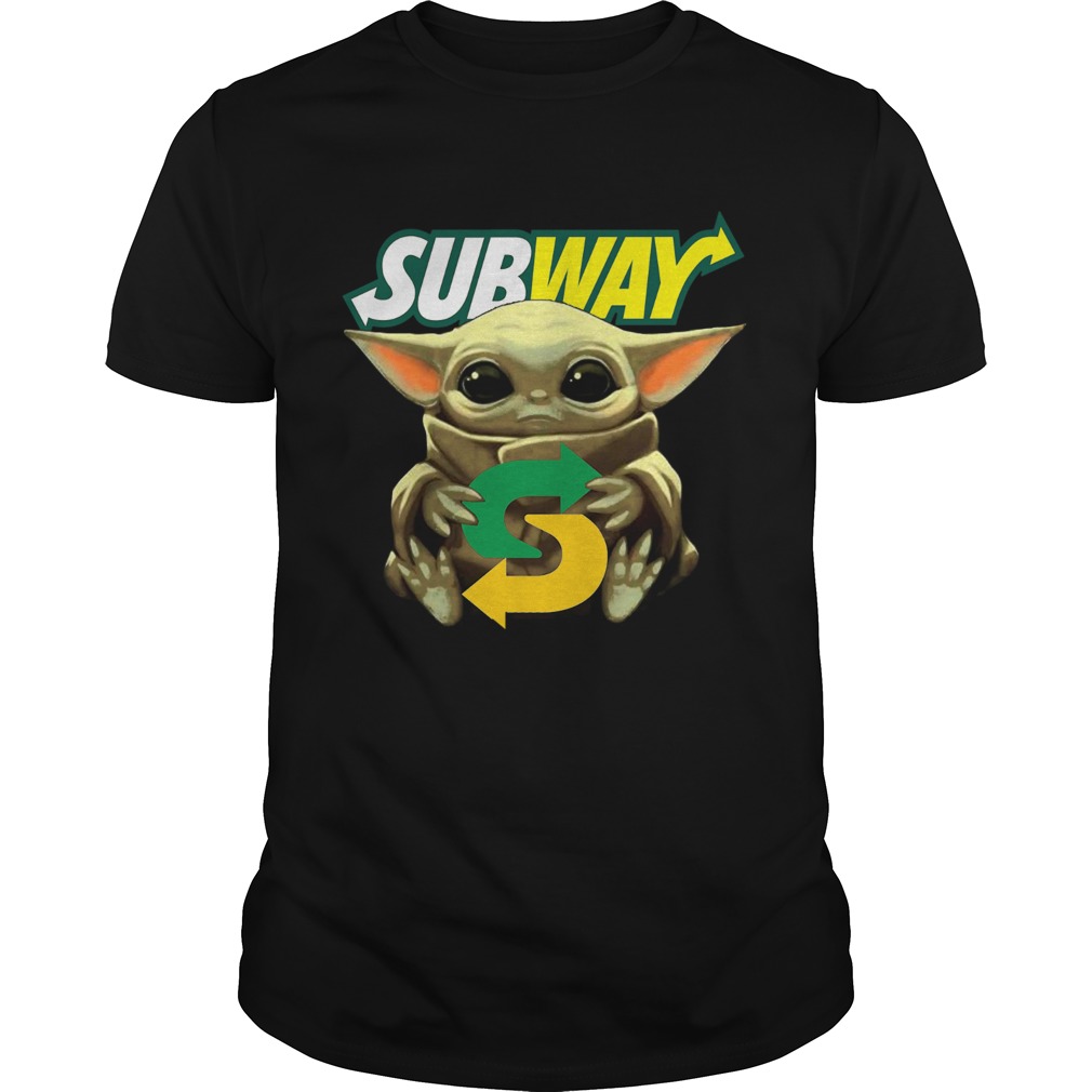 Baby Yoda Mask Hug Subway shirt