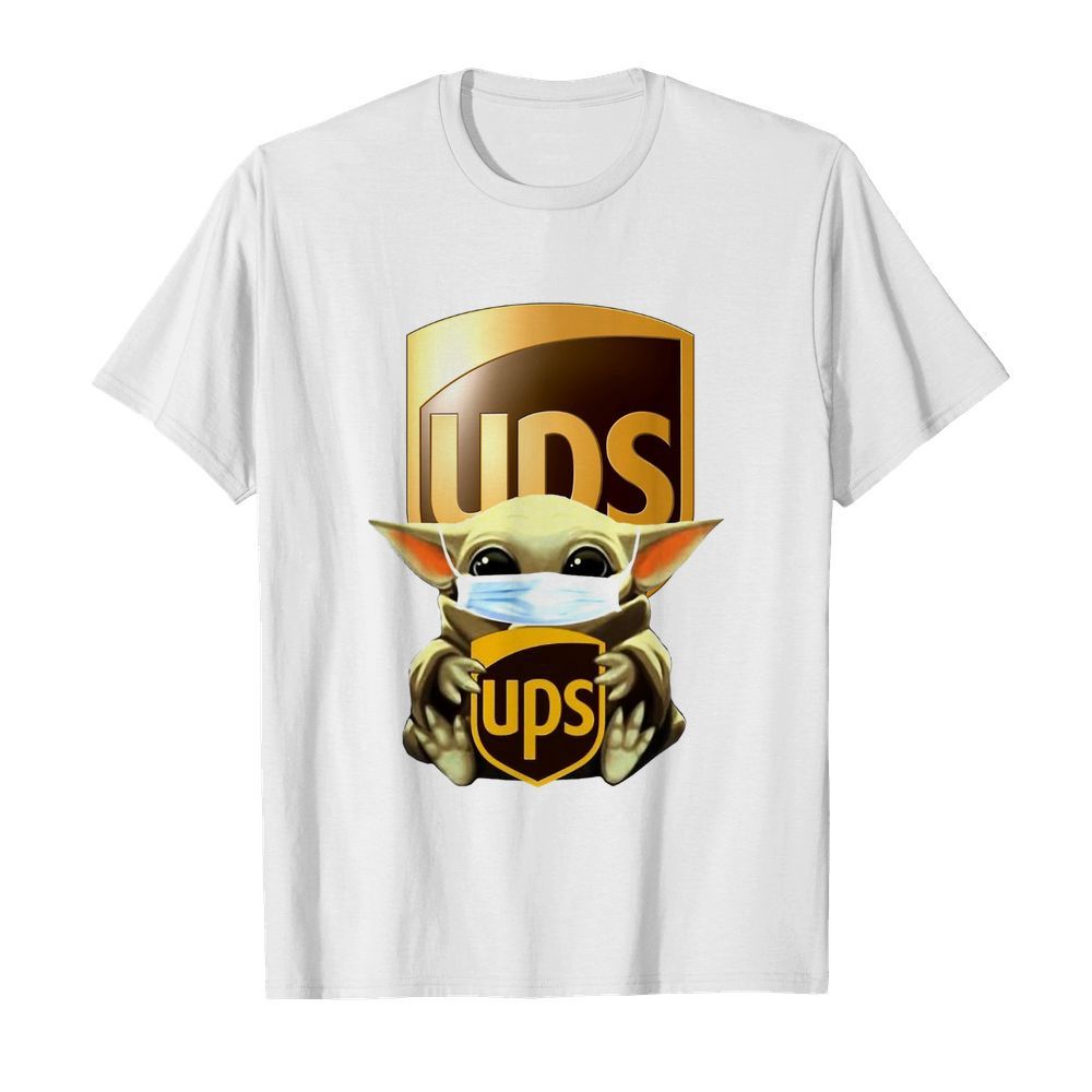 Baby Yoda Mask Hug UPS shirt