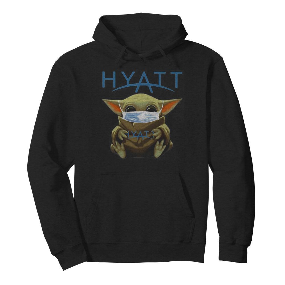 Baby Yoda mask hug Hyatt  Unisex Hoodie