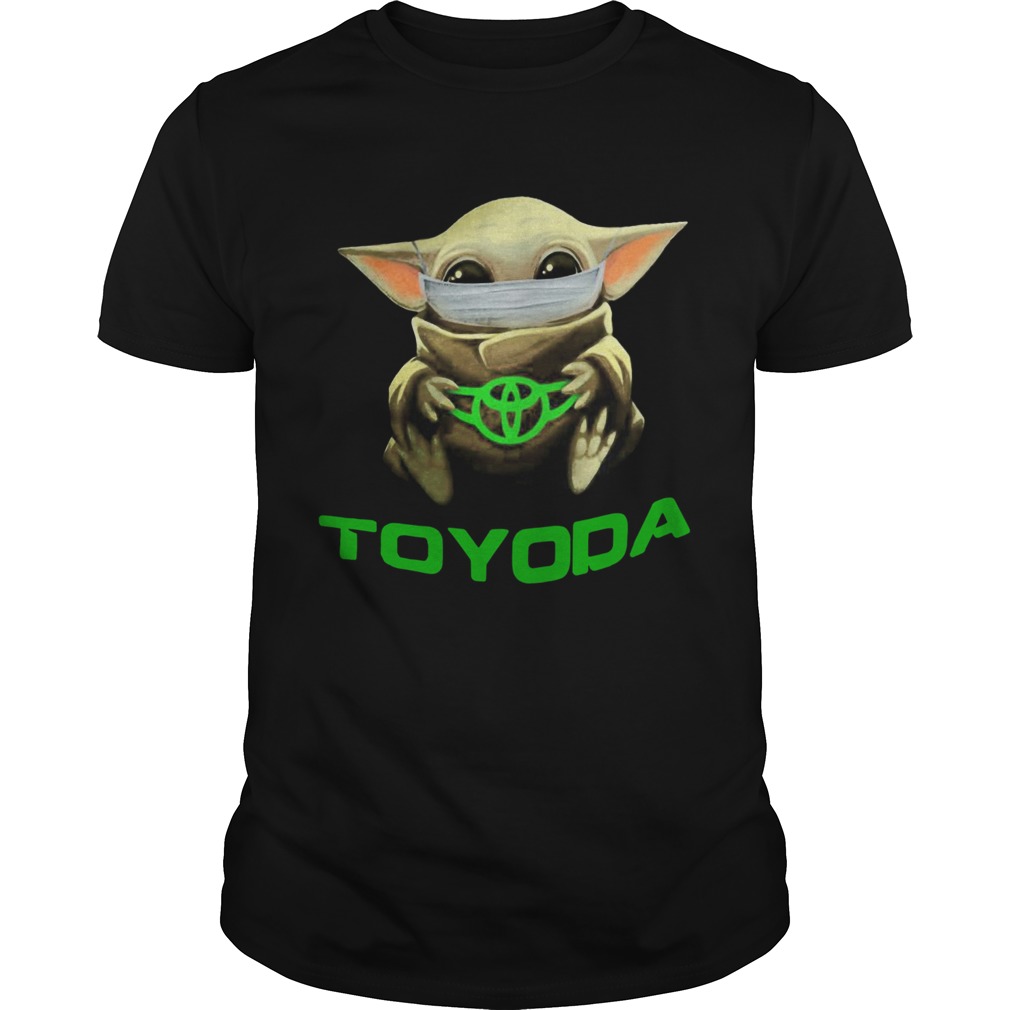 Baby yoda mask hug toyoda logo shirt