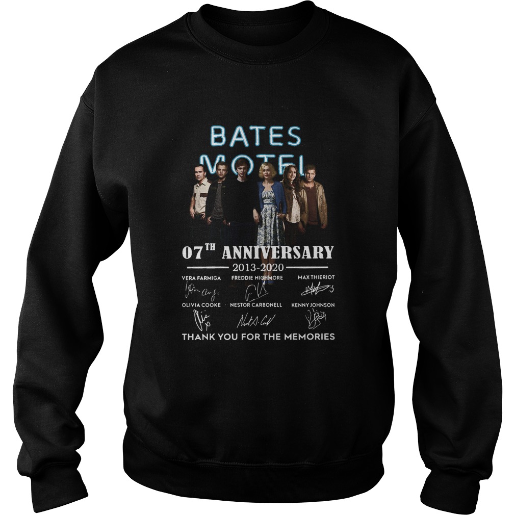 Bates Motel 07th Anniversary 20132020 Signatures Thank You For The Memories  Sweatshirt