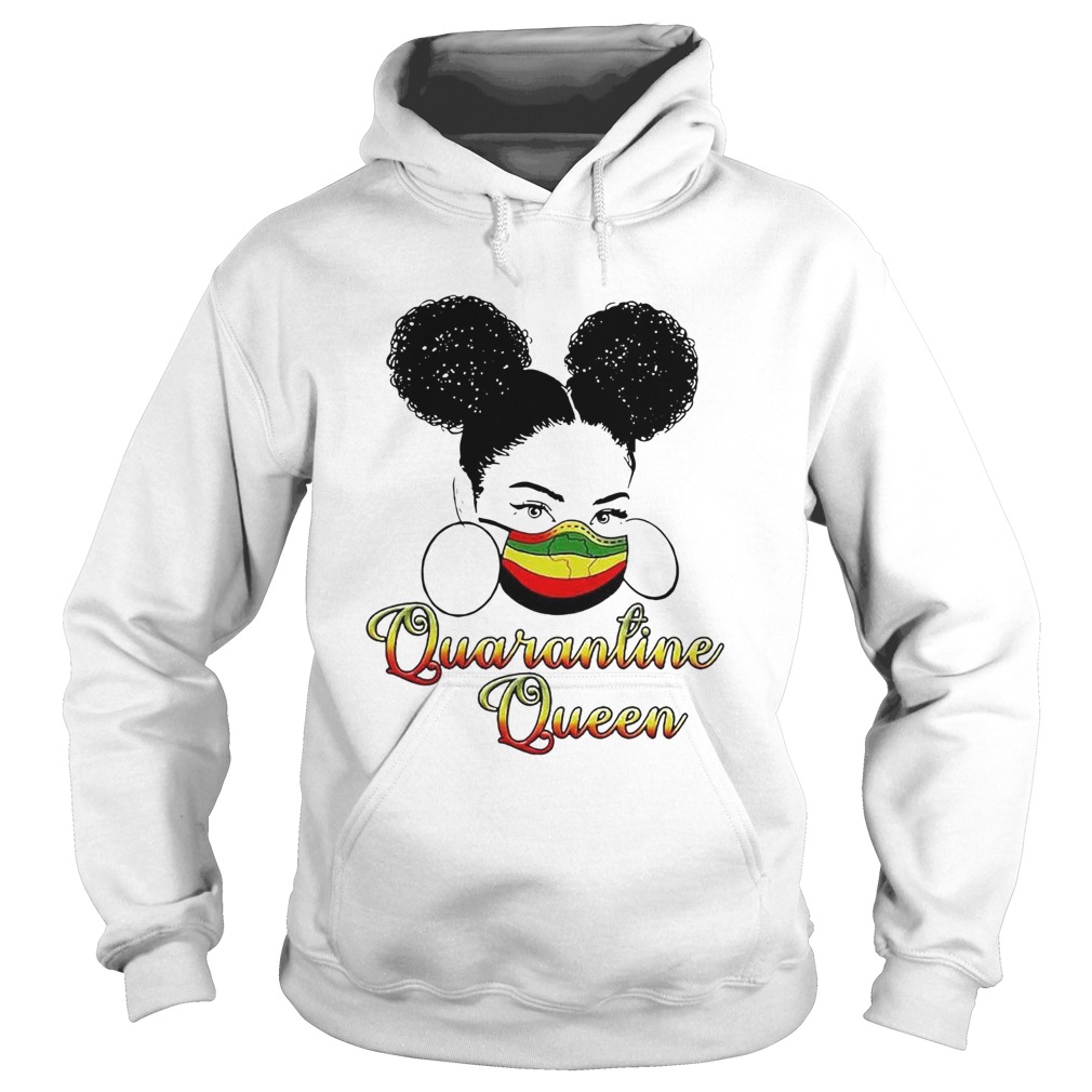 Black Women Mask Quarantine Queen  Hoodie