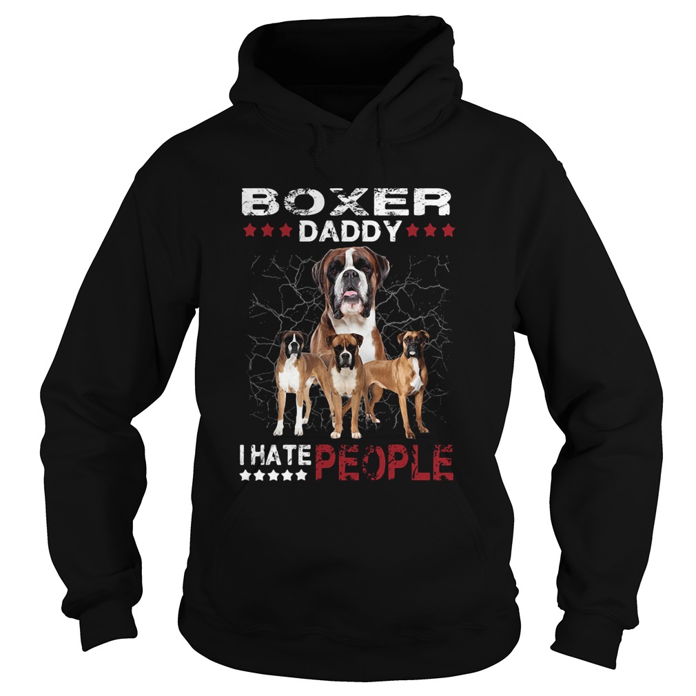 Boxer daddy i hate people stars  Hoodie