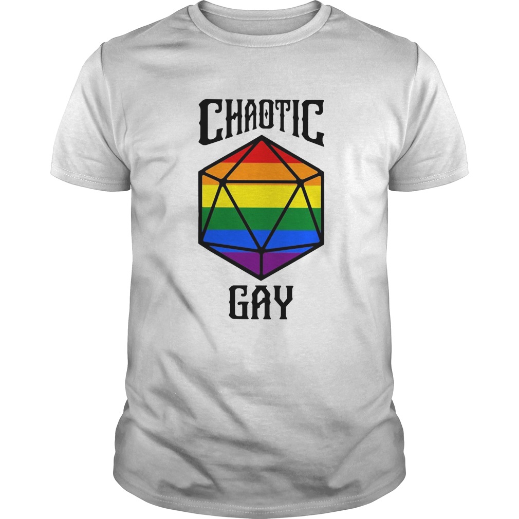 Chaotic Gay Rainbow Dice shirt