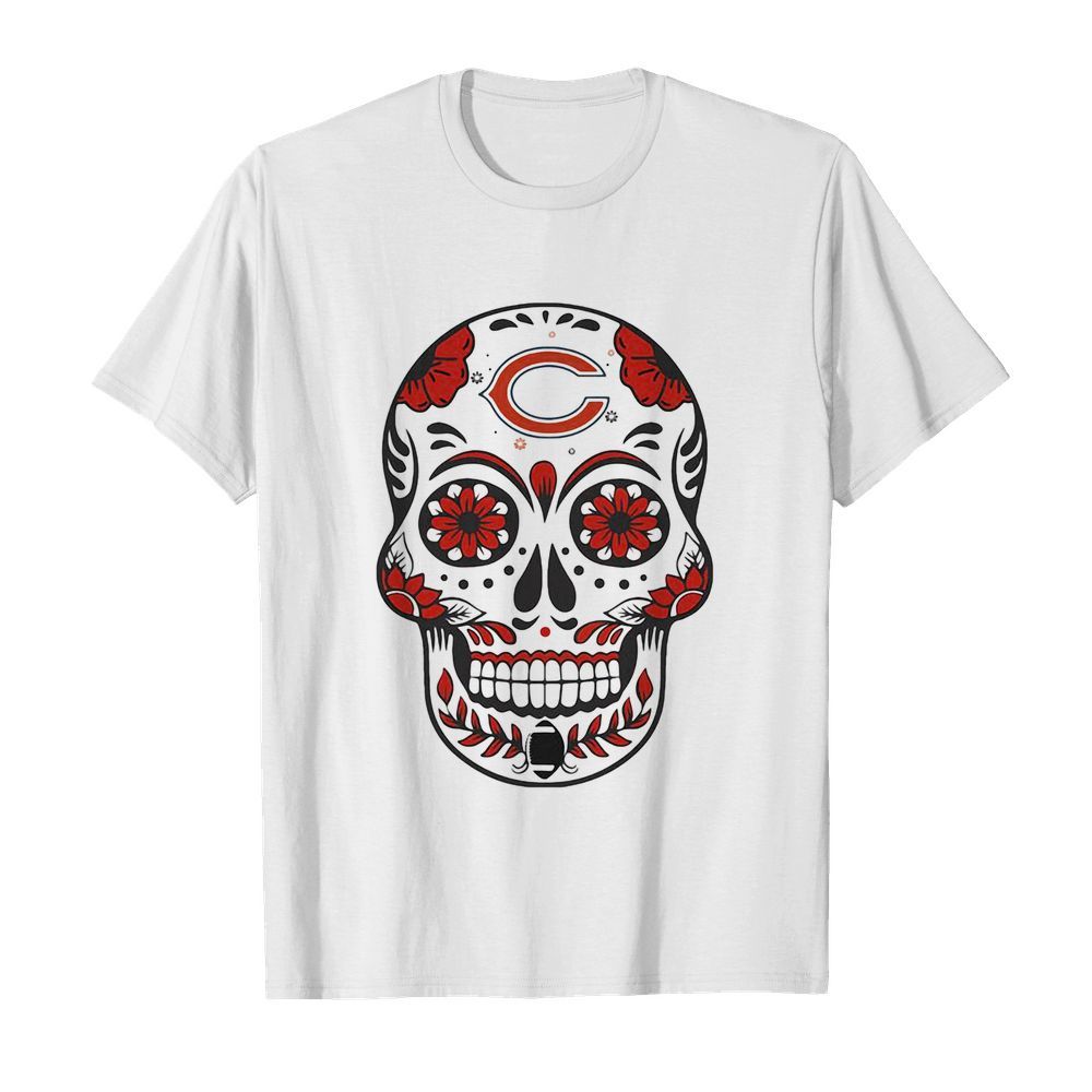 Chicago bears football sugar skull shirt