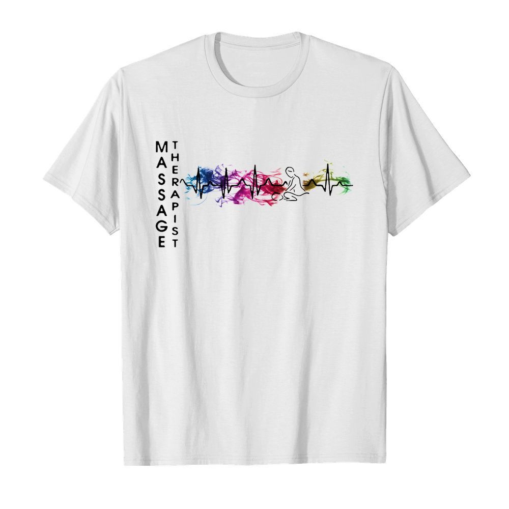 Colorful Massage Therapist Colorful Heartbeat shirt