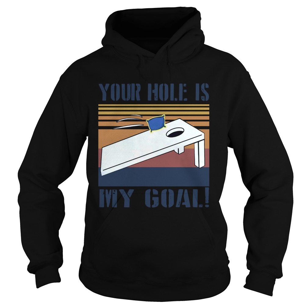 Cornhole Your Hole Is My Goal Vintage  Hoodie