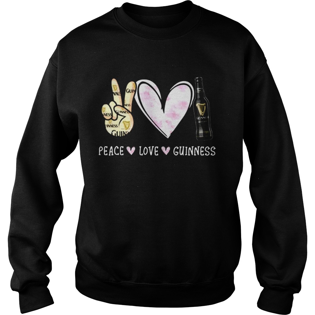 Cute Peace love Guinness Sweatshirt