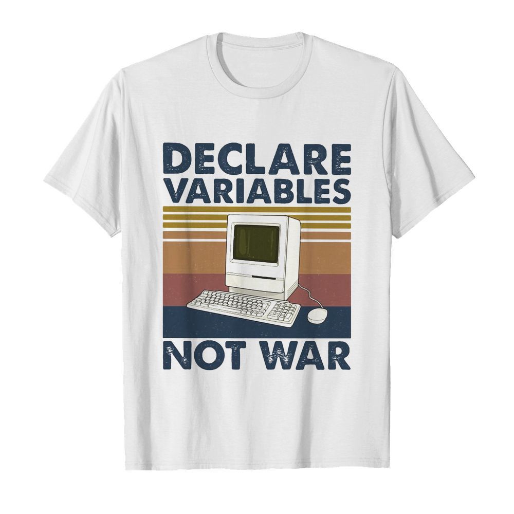 Declare variables not war Computer vintage  Classic Men's T-shirt