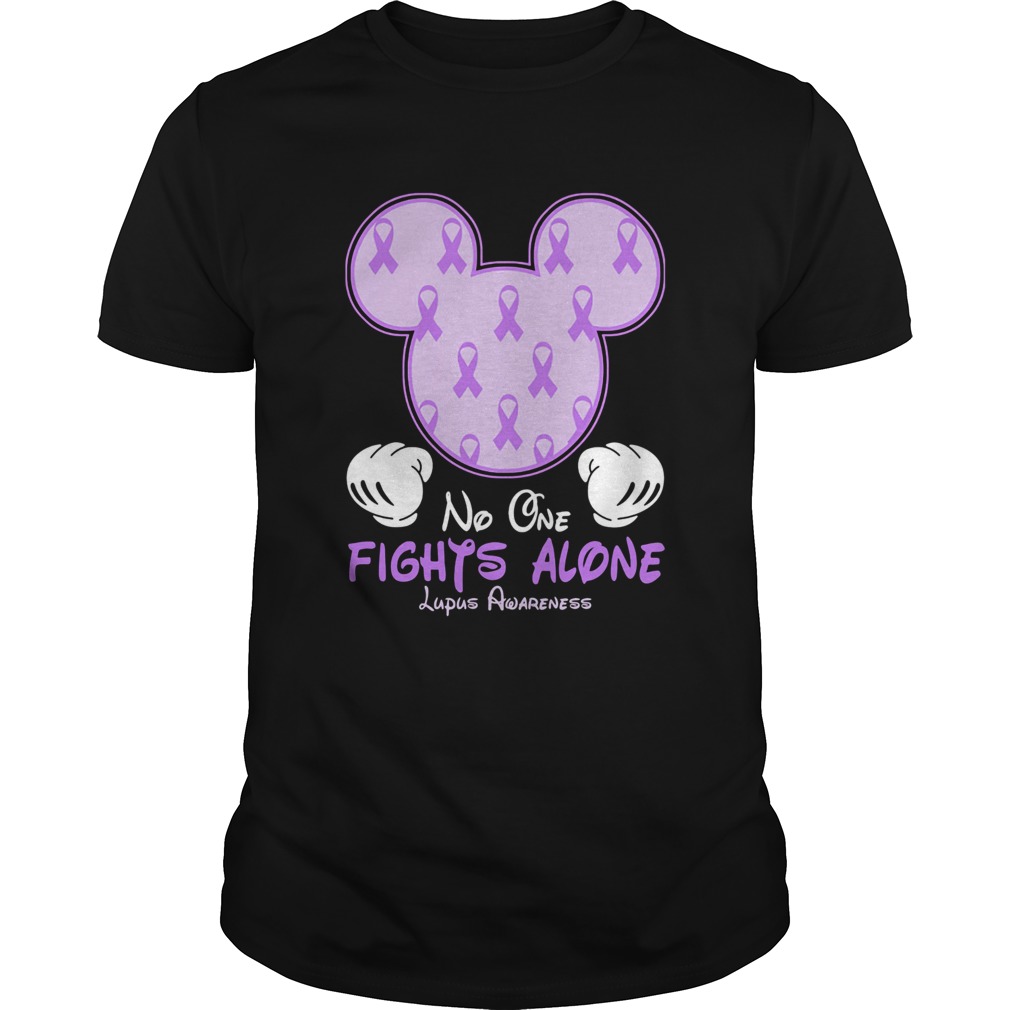 Disney Mickey Mouse No One Fights Alone Lupus Awareness shirt