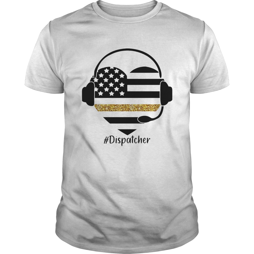 Dispatcher heart american flag shirt