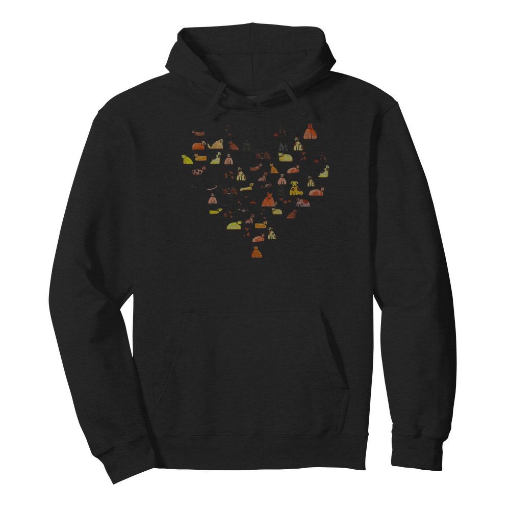 Dogs Shaped Heart  Unisex Hoodie