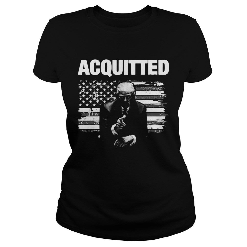 Donald Trump Acquitted America Flag  Classic Ladies