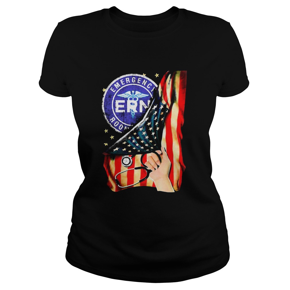 Emergency Room And American Flag  Classic Ladies